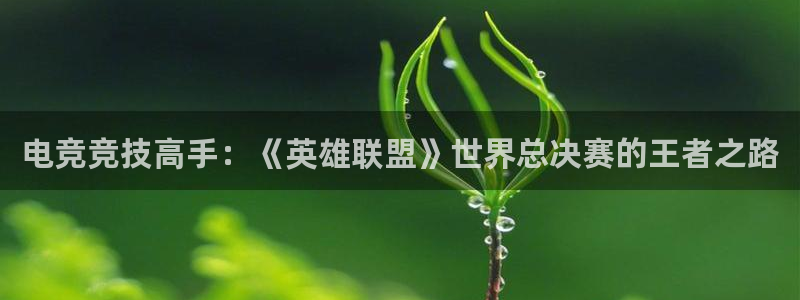 ky开元电竞：电竞竞技高手：《英雄联盟》世界总决赛的王者之路