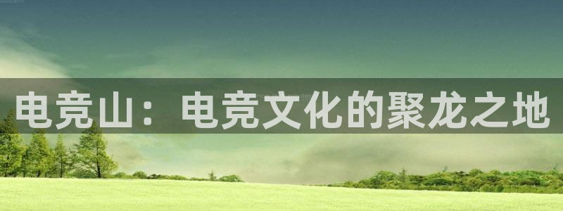 ky电竞馆：电竞山：电竞文化的聚龙之地